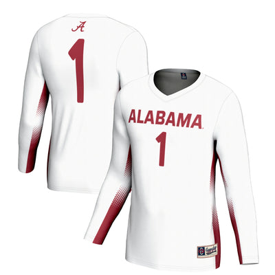 #1 Alabama Crimson Tide GameDay Greats Lightweight Volleyball Jersey – White