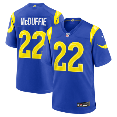 Los Angeles Rams Trent McDuffie Nike Royal Team Game Player Jersey