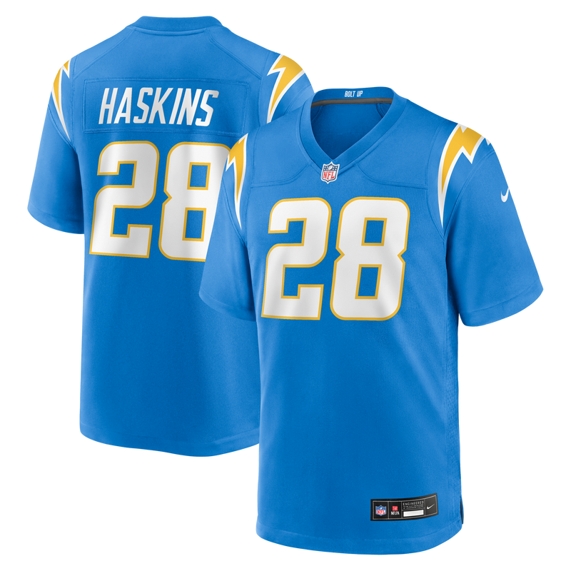 Los Angeles Chargers Hassan Haskins Nike Powder Blue Team Game Jersey