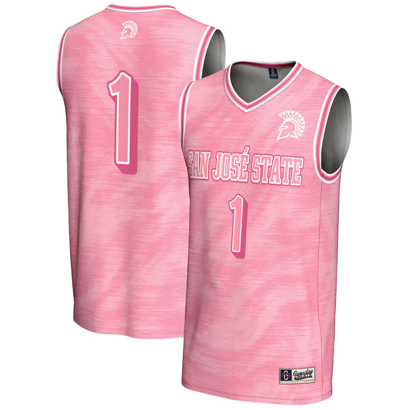 #1 San Jose State Spartans GameDay Greats Lightweight Basketball Jersey - Pink