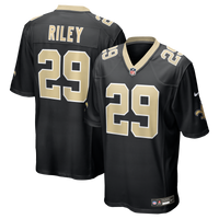 New Orleans Saints Quincy Riley Nike Black Team Game Jersey
