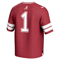 #1 Alabama Crimson Tide GameDay Greats Lightweight Collegiate Football Fashion Jersey - Crimson
