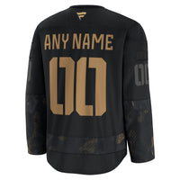 Colorado Avalanche Fanatics Black 2024 Military Appreciation Custom Practice Jersey