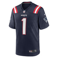 New England Patriots Number 1 Groom Nike Navy Game Jersey