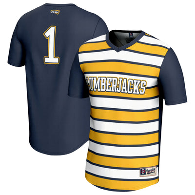 #1 Northern Arizona Lumberjacks GameDay Greats Lightweight Soccer Fashion Jersey - Navy