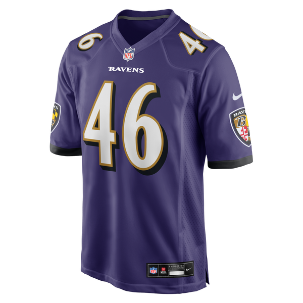 Baltimore Ravens Nick Moore Nike Purple Game Jersey