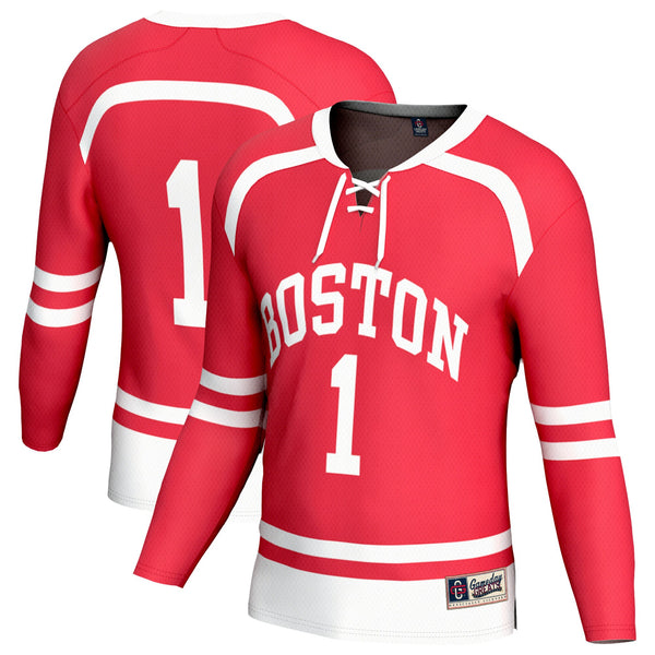 Boston University GameDay Greats Lightweight Collegiate Hockey Fashion Jersey - Scarlet
