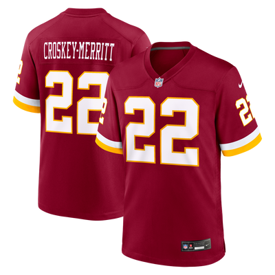 Washington Commanders Jacory Croskey-Merritt Nike Burgundy Game Jersey