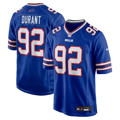 Buffalo Bills Zane Durant Nike Royal Team Game Jersey