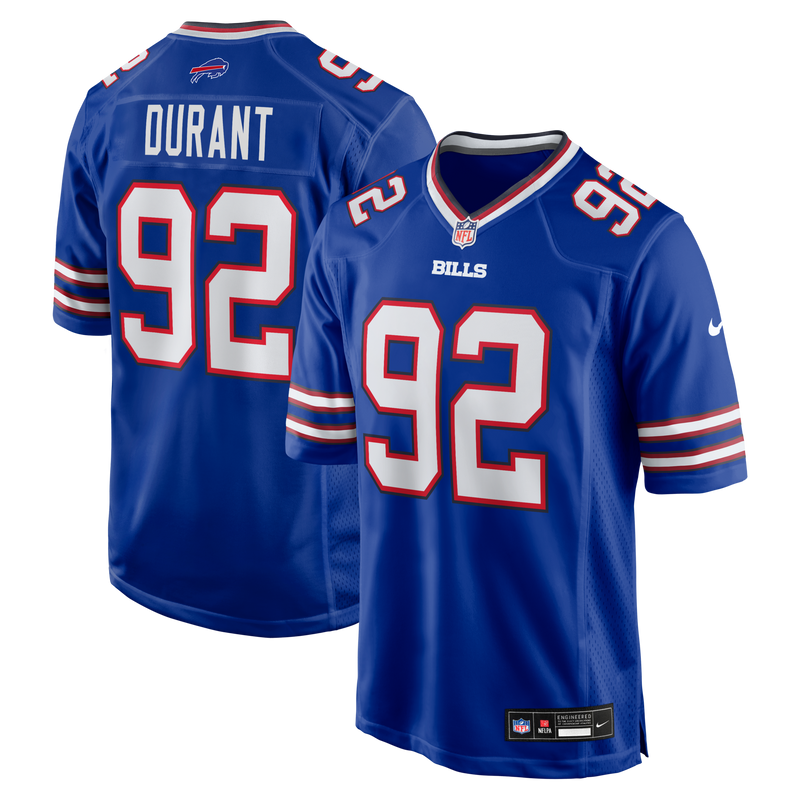 Buffalo Bills Zane Durant Nike Royal Team Game Jersey