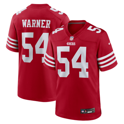 San Francisco 49ers Fred Warner Nike Scarlet Team Game Player Jersey