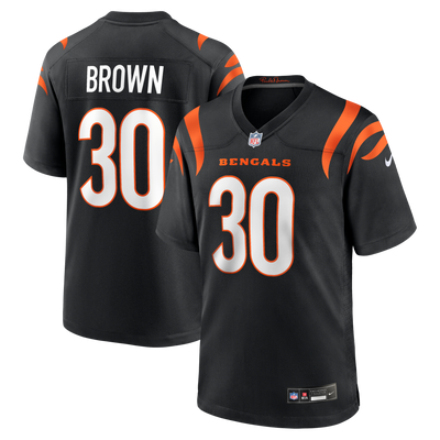 Cincinnati Bengals Chase Brown Nike Black Team Game Jersey