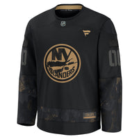 New York Islanders Fanatics Black 2024 Military Appreciation Custom Practice Jersey