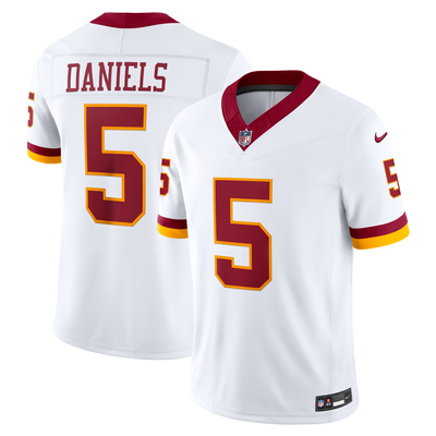 Washington Commanders Jayden Daniels Nike White Vapor F.U.S.E. Stitched Limited Jersey