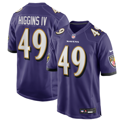 Baltimore Ravens Jay Higgins IV Nike Purple Team Game Jersey