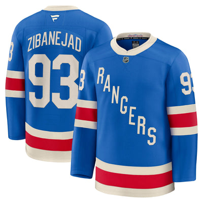 New York Rangers Mika Zibanejad Fanatics Blue Centennial Premium Jersey