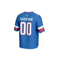Kansas Jayhawks GameDay Greats NIL Pick-A-Player Football Fashion Jersey - Royal