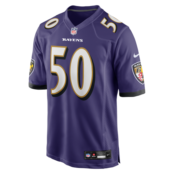 Baltimore Ravens Adisa Isaac Nike Purple Team Game Jersey