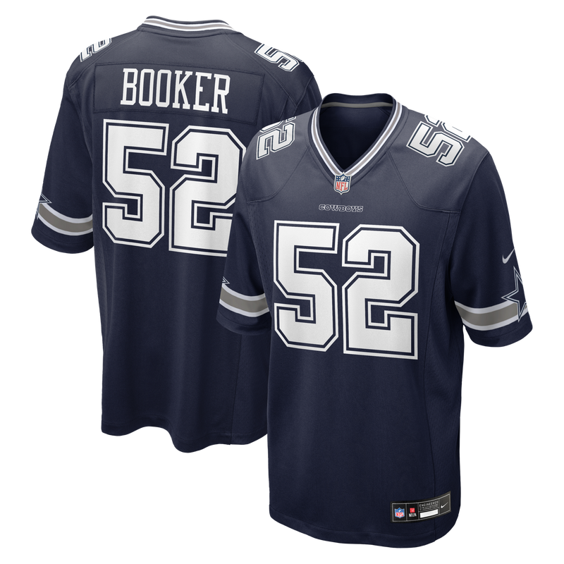 Dallas Cowboys Tyler Booker Nike Navy Team Game Jersey