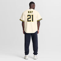 Milwaukee Brewers Dustin May Nike Cream Home Replica Jersey