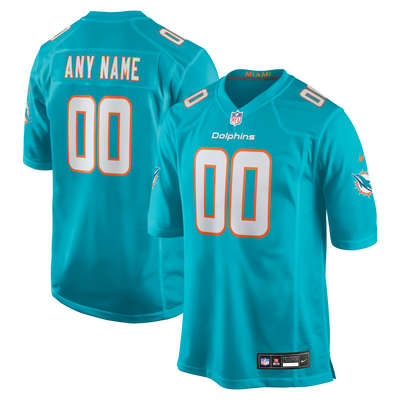 Miami Dolphins Nike Aqua Custom Game Jersey