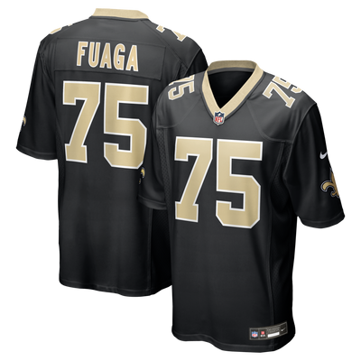 New Orleans Saints Taliese Fuaga Nike Black Player Game Jersey
