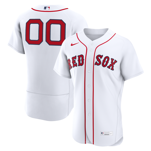Boston Red Sox Nike White Home Authentic Custom Jersey