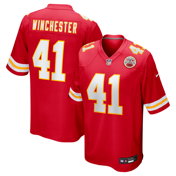 Kansas City Chiefs James Winchester Nike Red Game Jersey