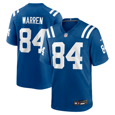 Indianapolis Colts Tyler Warren Nike Royal Team Game Jersey
