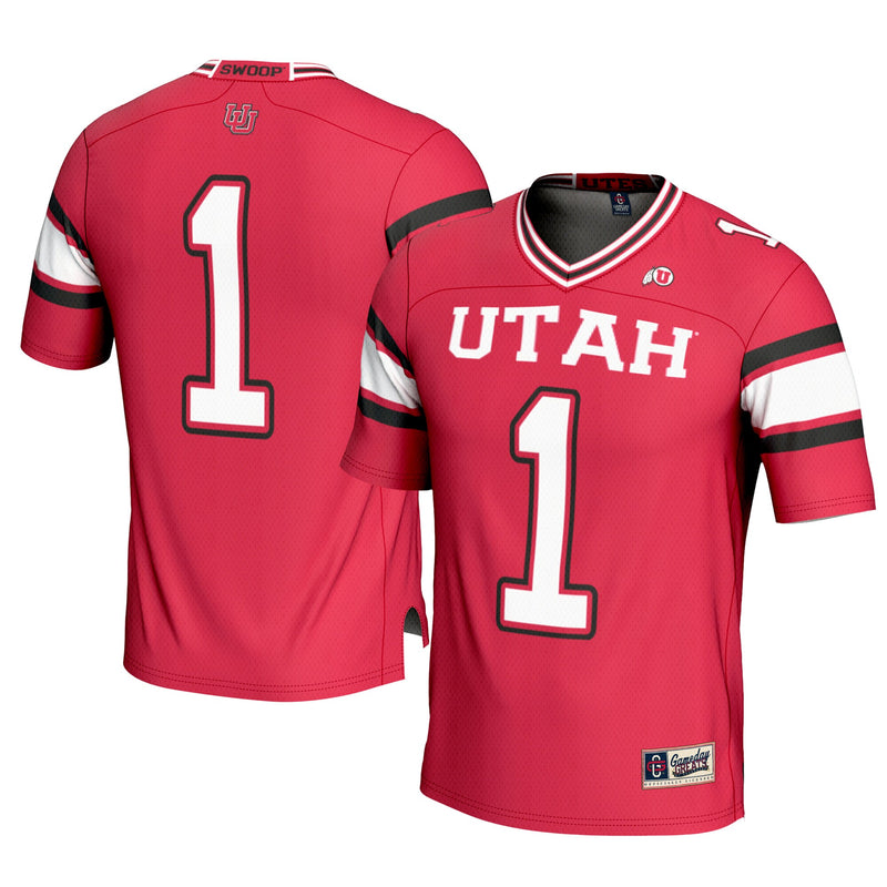 #1 Utah Utes GameDay Greats Football Jersey - Cardinal