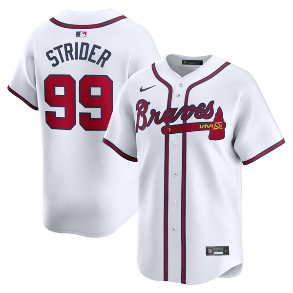 Atlanta Braves Spencer Strider Nike White Home Limited Player Jersey