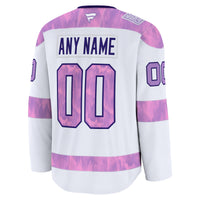 Philadelphia Flyers Fanatics White 2024 Hockey Fights Cancer Custom Practice Jersey