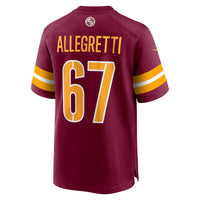 Washington Commanders Nick Allegretti Nike Burgundy Game Jersey