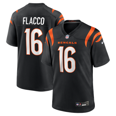 Cincinnati Bengals Joe Flacco Nike Black Team Game Jersey