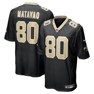 New Orleans Saints Moliki Matavao Nike Black Team Game Jersey