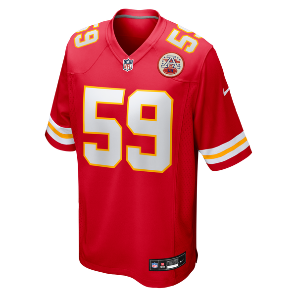 Kansas City Chiefs Cooper McDonald Nike Red Team Game Jersey