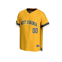 West Virginia Mountaineers GameDay Greats NIL Pick-A-Player Lightweight Collegiate Baseball Fashion Jersey - Gold