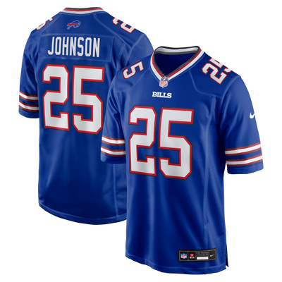 Buffalo Bills Ty Johnson Nike Royal Team Game Jersey