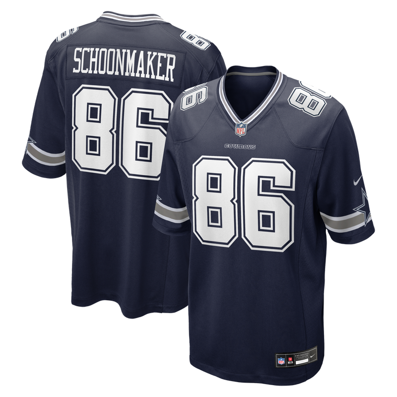 Dallas Cowboys Luke Schoonmaker Nike Navy Team Game Jersey