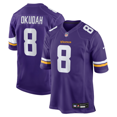 Minnesota Vikings Jeff Okudah Nike Purple Team Game Jersey
