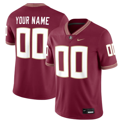 Florida State Seminoles Nike Custom Football Game Jersey - Garnet