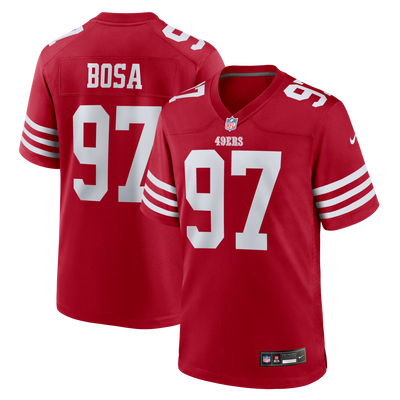 San Francisco 49ers Nick Bosa Nike Scarlet Team Game Jersey