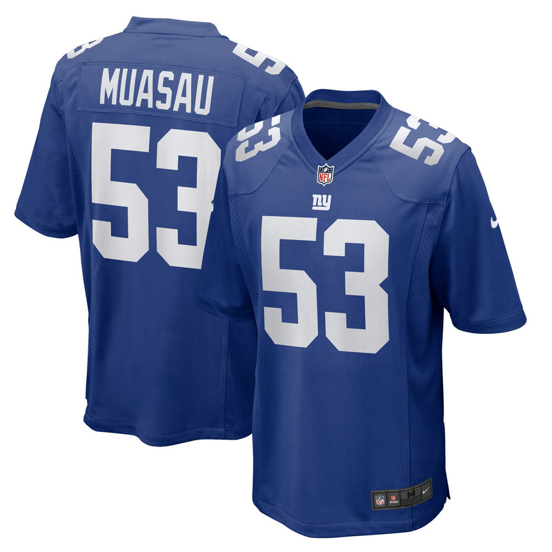 New York Giants Darius Muasau Nike Royal Team Game Jersey