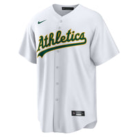 Athletics Denzel Clarke Nike White Home Replica Jersey