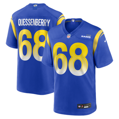 Los Angeles Rams David Quessenberry Nike Royal Team Game Jersey