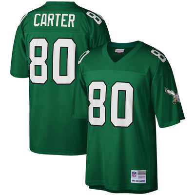 Philadelphia Eagles Cris Carter Mitchell & Ness Kelly Green Legacy Replica Jersey