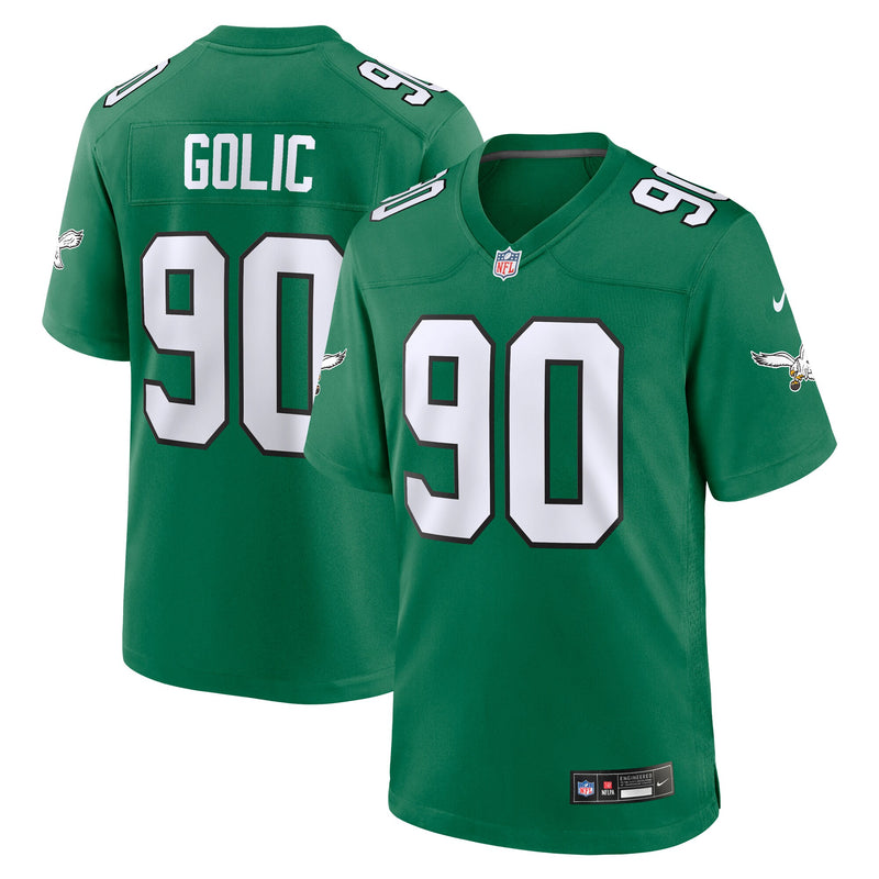 Philadelphia Eagles Mike Golic Nike Kelly Green Retired Player Alternate Game Jersey