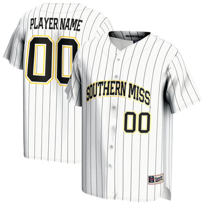 Southern Miss Golden Eagles GameDay Greats NIL Pick-A-Player Lightweight Baseball Jersey - White