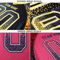 Custom Red Navy-White Drift Fashion Football Jersey